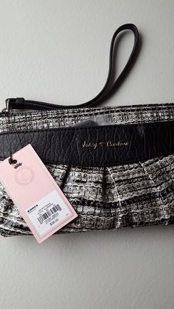 New Juicy Couture B & W wristlet