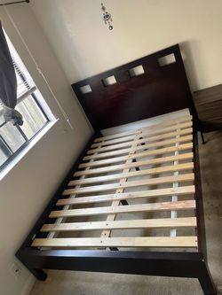 Wooden bed frame
