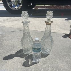 Pair Of Liquor Decanters 