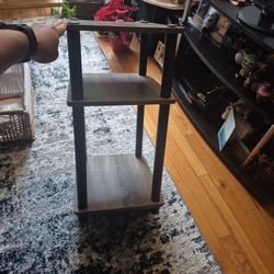 Gray 3 Tier Side Table