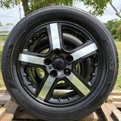 🔴RINES RACING 16s 5 lugs👉🏼5x114 205/ 55 / R16🚩