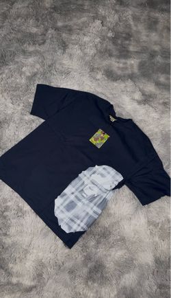 BAPE Grey Plaid Ape Head T-Shirt – Blue