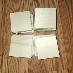 Wood Squares 3x3 Plywood 60 Pieces