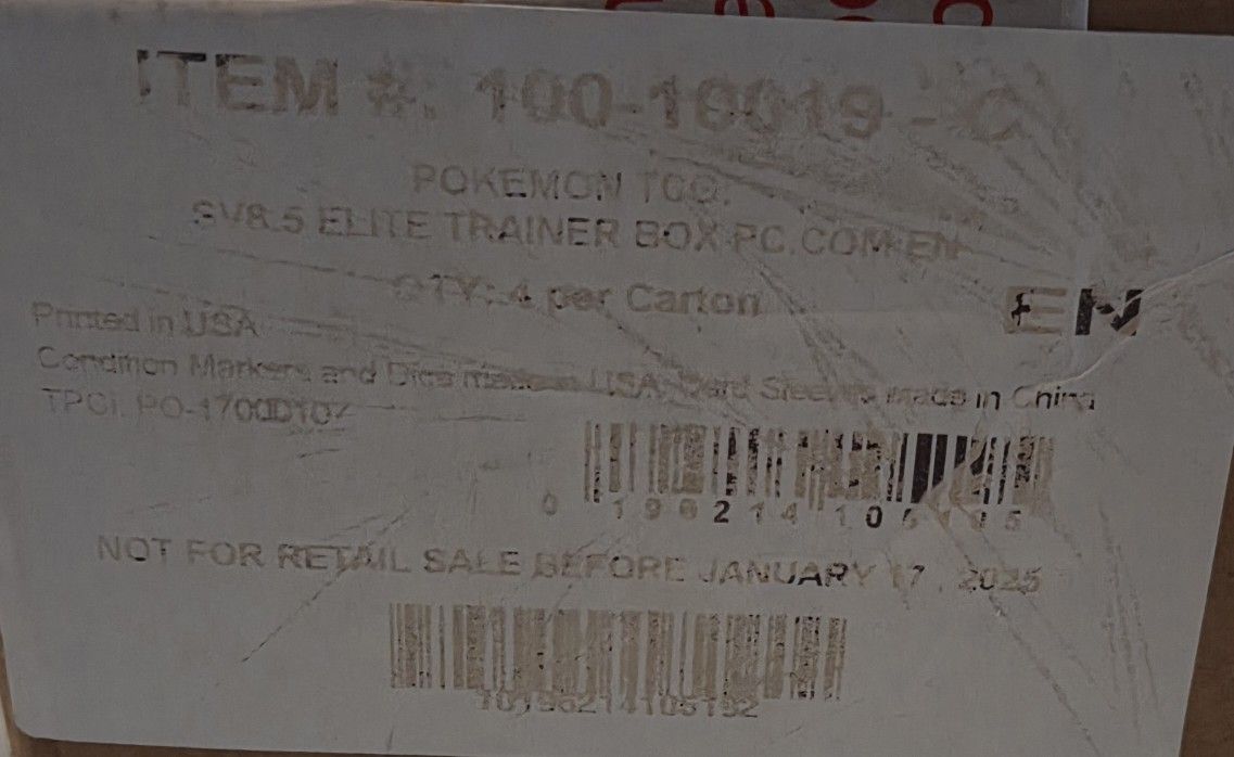 Prismatic Evolutions Pokemon Center ETB - Case of 4 SEALED Elite Trainer Box