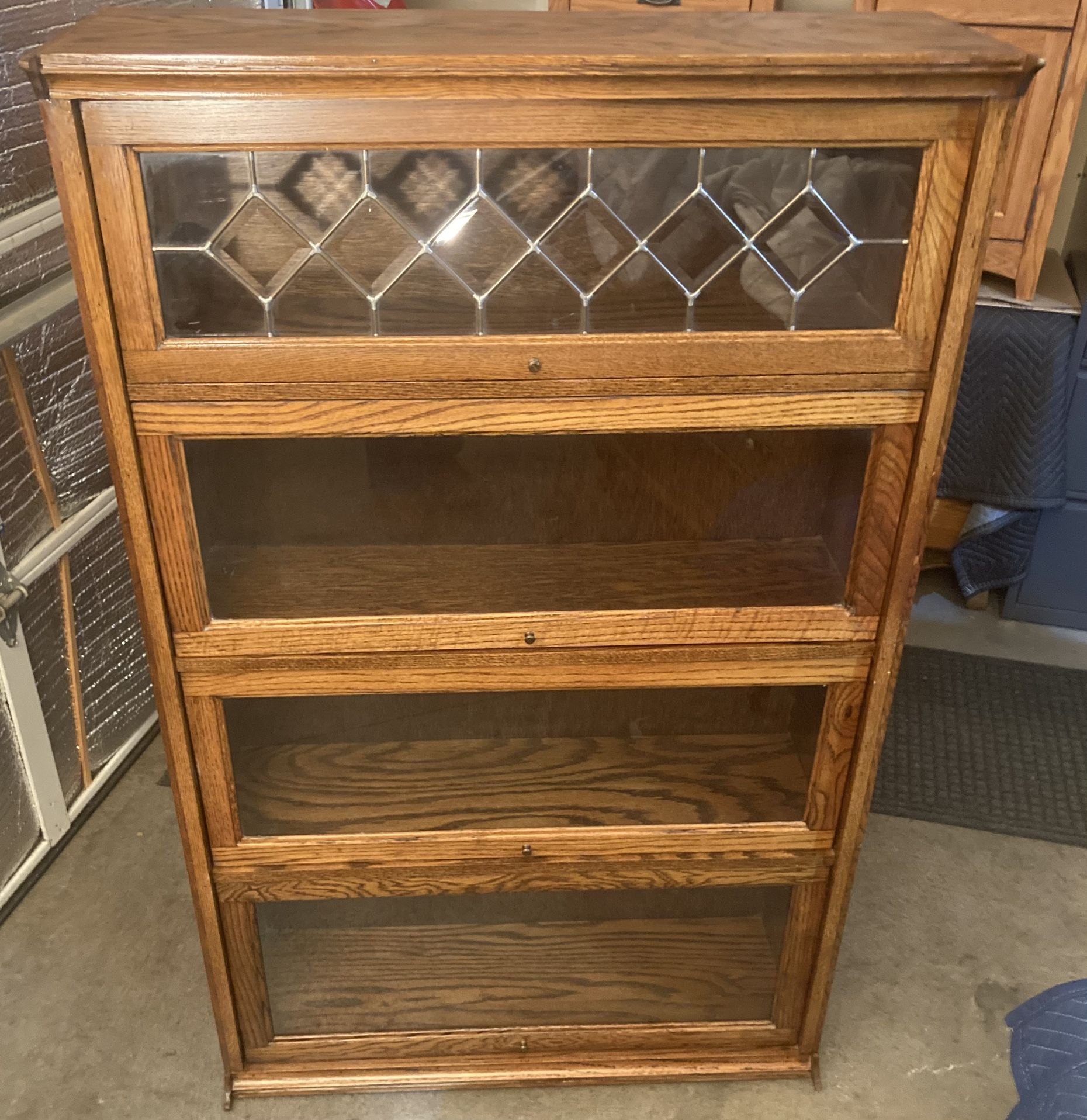 Oak Barrister 4 Tier Bookcase Storage Display Shelf