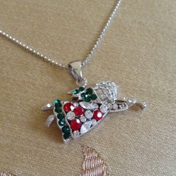 Angel Swarovski crystal necklace NWOT holiday