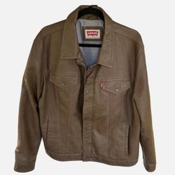 Levi’s Men’s Classic Faux Leather Trucker Jacket Size  XXL 