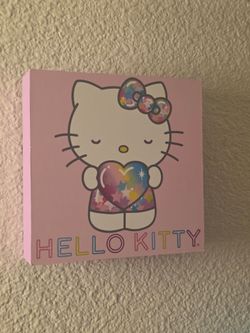 Hello Kitty Pink Canvas Wall Art