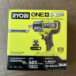 Brand New Ryobi HP 1/2 Impact Wrench (Tool Only)