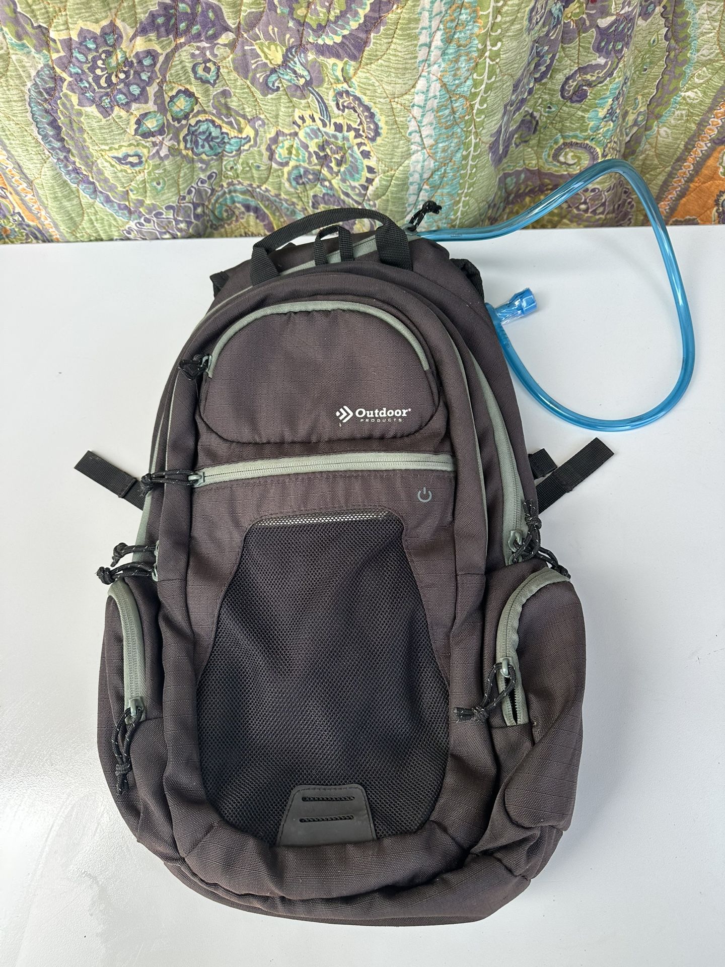 Outdoor Products Hydra-Lit 16.5 L Hydration Backpack, 2 L Bladder, Black, Unisex, Adult, 1 Polyester