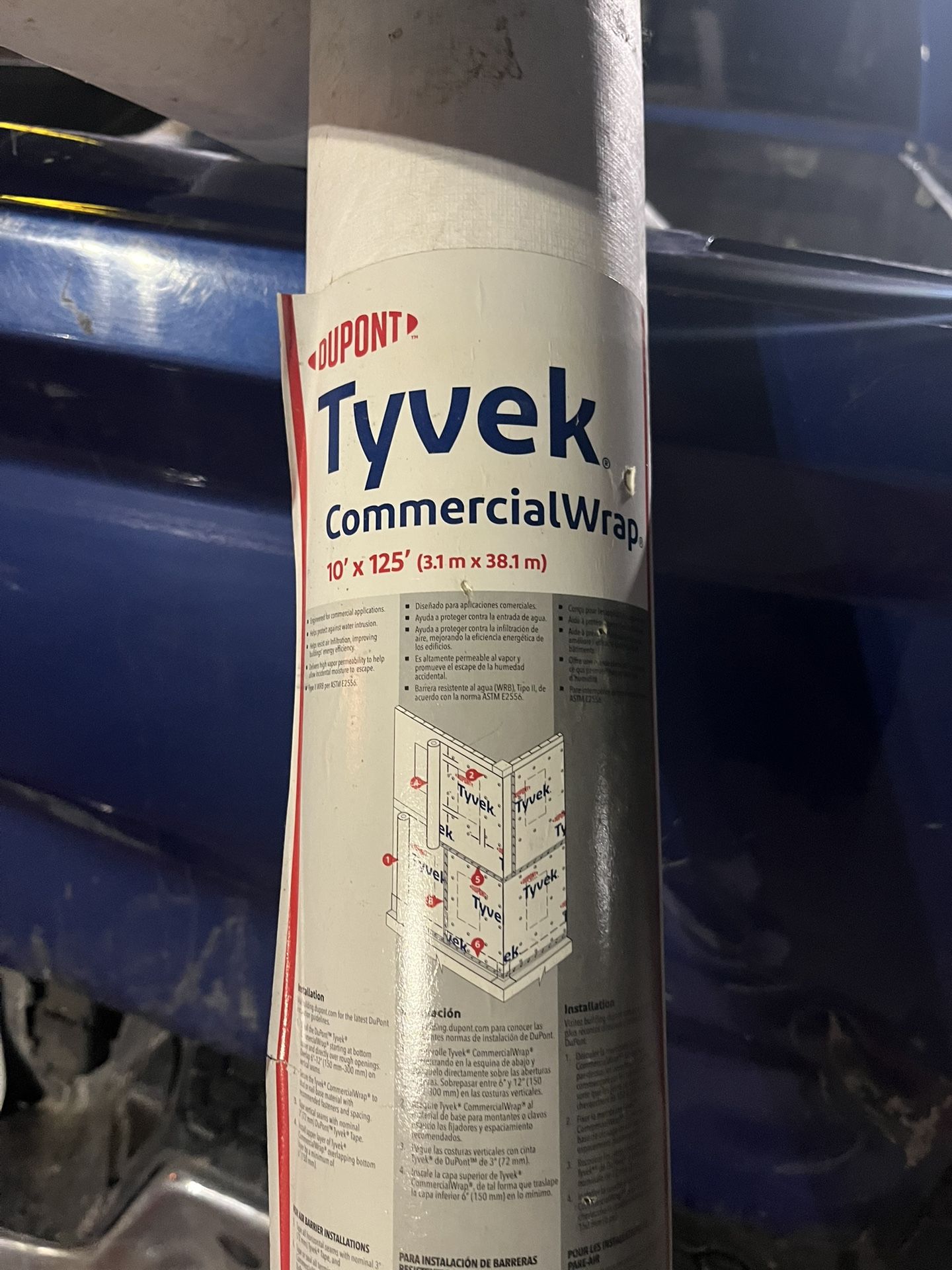 Tyvek Commercial Wrap 10’ X 125’ (2) Rolls