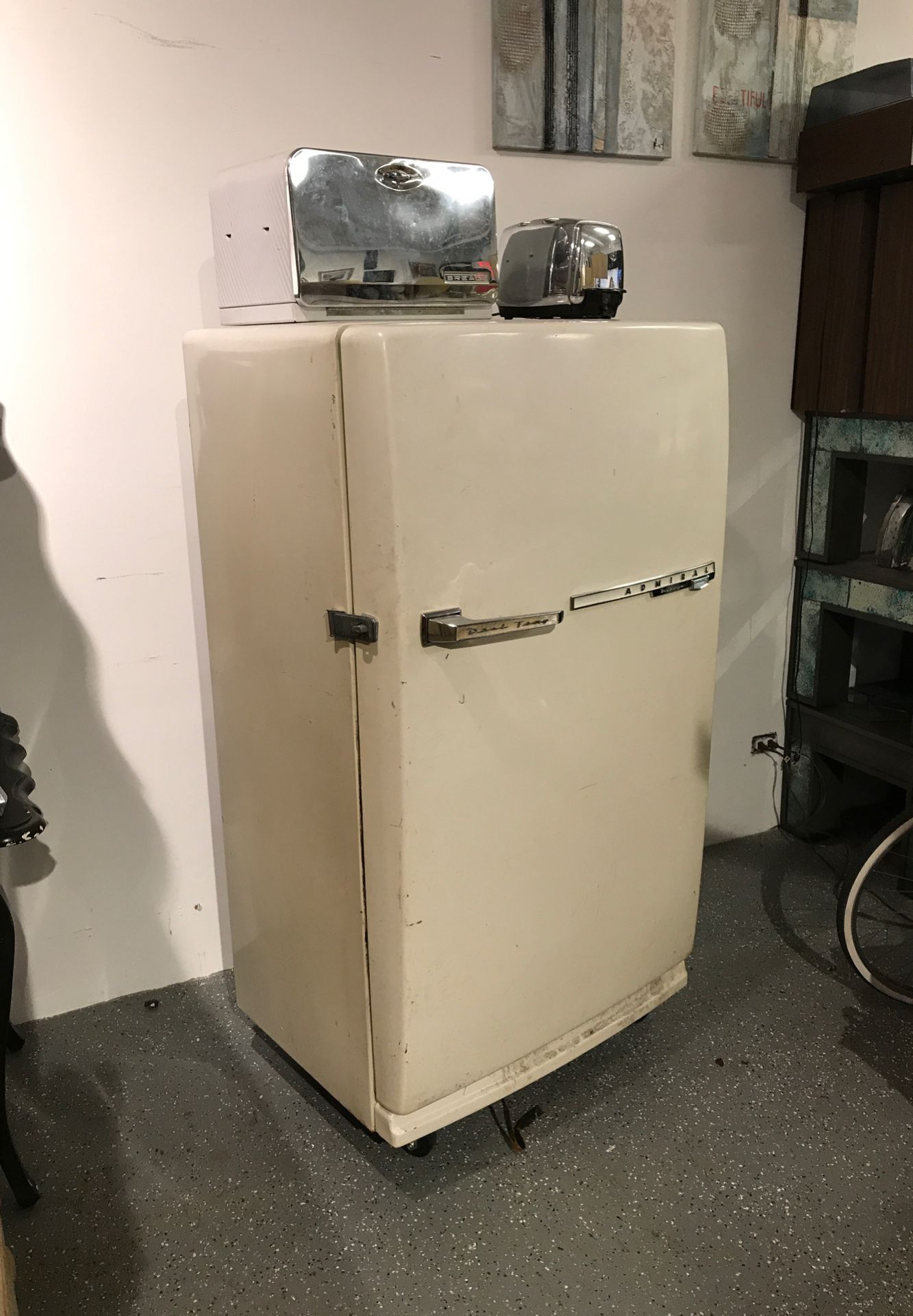 Vintage Admiral Dual Temp Refrigerator