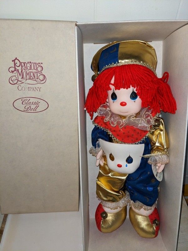 VINTAGE PRECIOUS MOMENTS CLOWN DOLL BUY IT2DAY THROW IN EXTRA  VINTG ITEM
