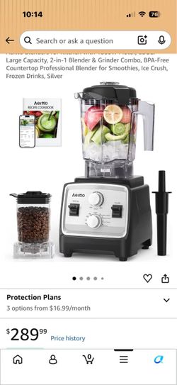 Brand New!Blenders for Kitchen with 1800W Motor, 68Oz. Large Capacity, 2-in-1 Blender & Grinder Combo, BPA-Free Countertop Professional Blender for Sm