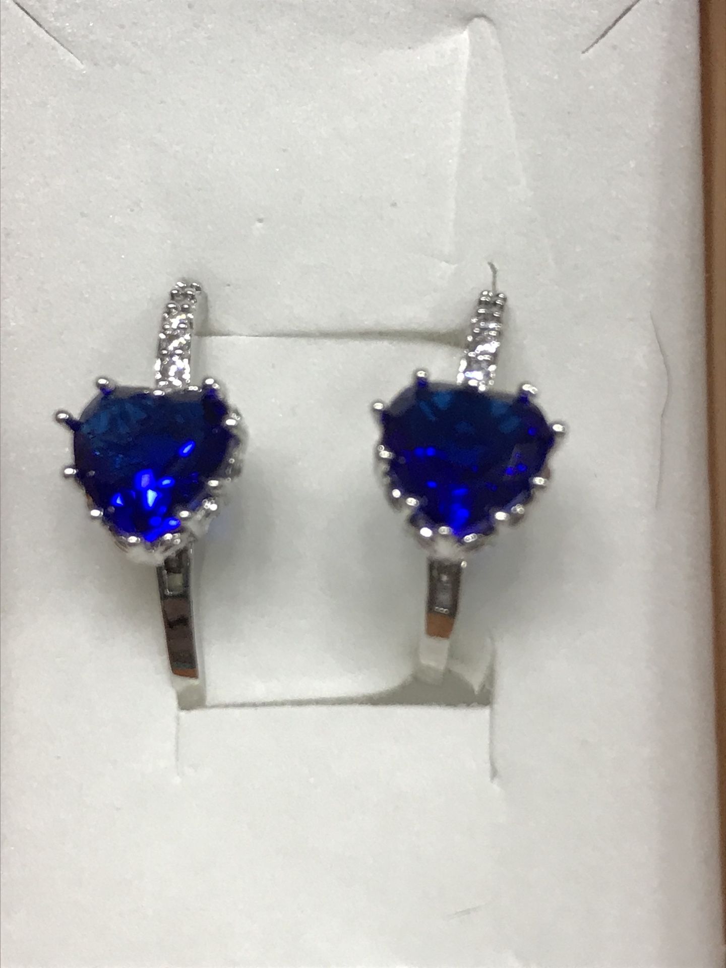 Blue Heart Earrings