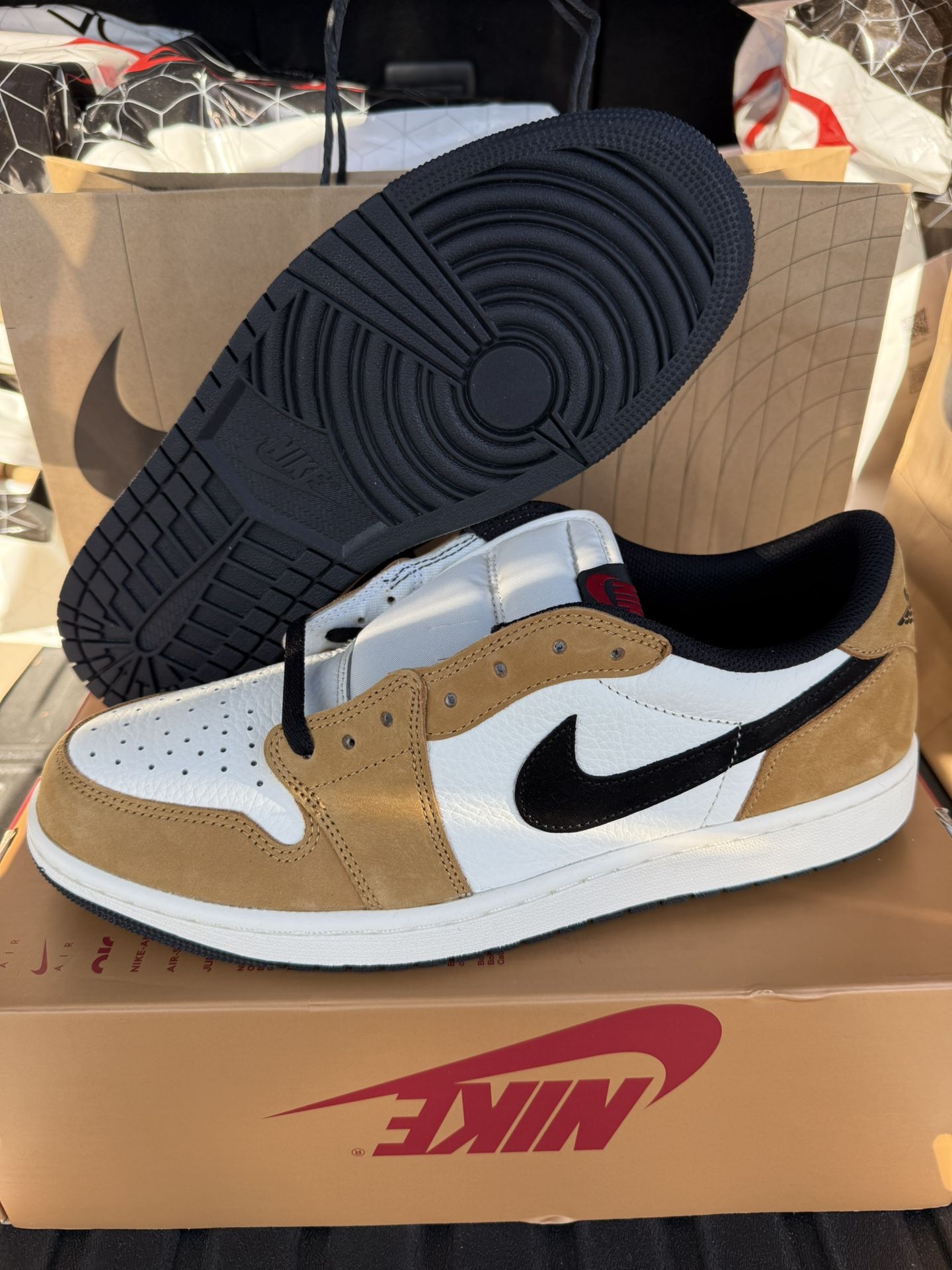 Nike Air Jordan 1 Low “Rookie of the Year”Brown Sail OG CZ0790-107 Mens Size 13