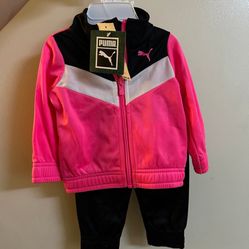 Brand New NWT Pink and Black Puma outfit