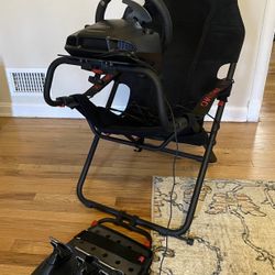 Foldable Seat With Logitech G920 Racing Wheel