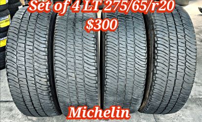Set of 4 Michelin LT 275/65/r20 ‼️ free instalation and balance ‼️