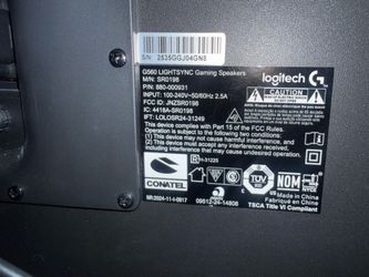 Logitech G560 Speakers and Subwoofer