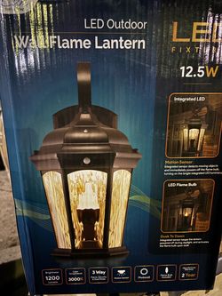 LED Outdoor Wall Flame Lantern 12.5W