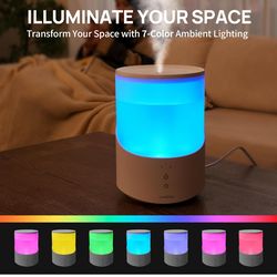 Clarston Humidifiers for Bedroom, 2.5L Cool Mist Humidifier with Essential Oils Diffuser and Nightlight, Top Fill Humidifiers for Home Large Room, Tim