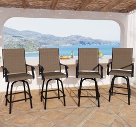 Bar stools outside