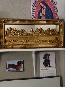 Last supper gold decor