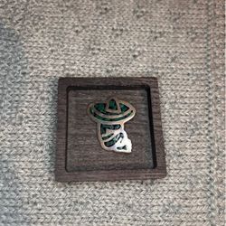 925 Sterling Silver Malachite Mix Sombrero Man Brooch