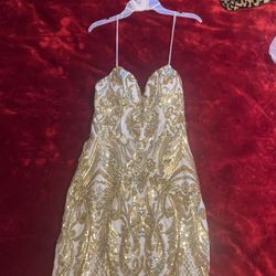 Gold And White Dress 