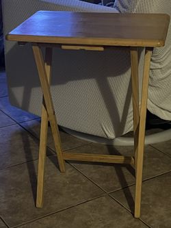Two – Oakwood Folding Tv Trays