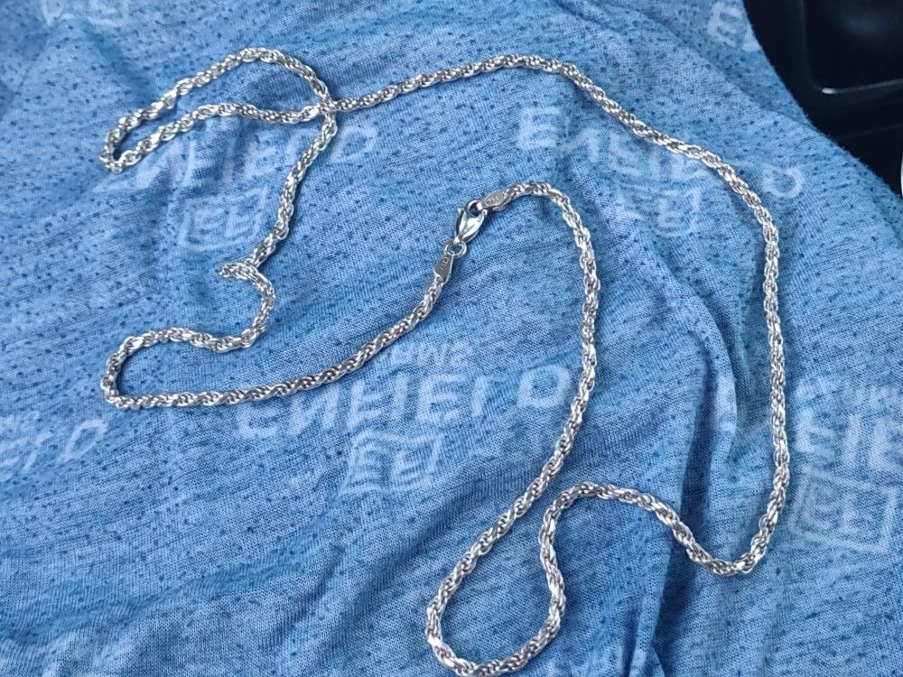 Rope Silver Chain 9.25 25 Grams