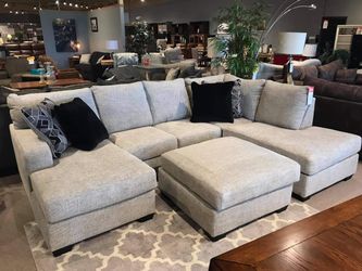 New Storm Gray Right Left Chaise Sectional Sofa Couch