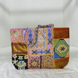 Brand new decorated colorful handbag