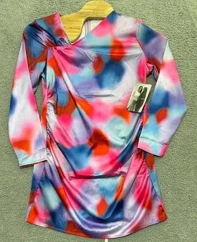 Kendall + Kylie Junior\'s Asymmetric Pleated Satin Dress Size Large NWT