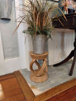 Hand-Carved Wooden  Stand/pedestal