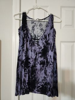 Tie-Dye  long sleeve with cutouts- Large