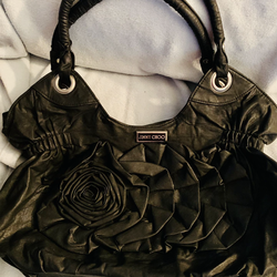 Jimmy Choo Black Rose Handbag