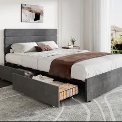 Queen Size Bed With Headboard 