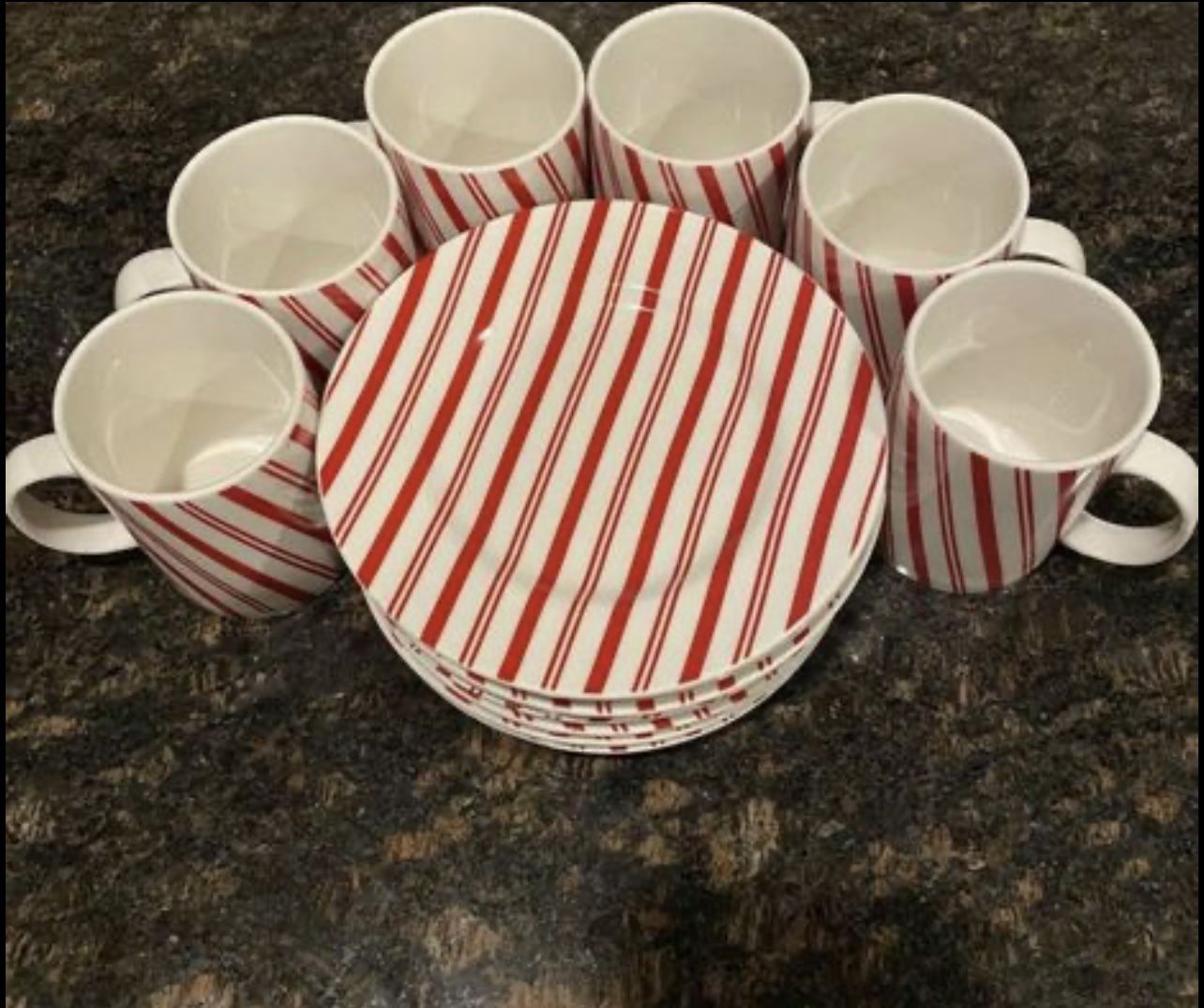 Red and White Cups / Red and White Stripe Cup / Red Stripe Cup / Red Paper  Cup / Red Party Cup / Candy Cane Cup / Red Tableware 