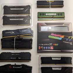 8 Kits Of DDR4 Memory Ram 16GB Kits Total Of 136GB Of Ram