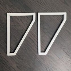 IKEA Ekby Lerberg Shelf Brackets, White, Metal, 2pk