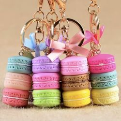 Macaroon Cake  Bags  Charm Keychain 