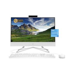 HP 2022 Newest All-in-One Desktop, 21.5" FHD Display, Intel Celeron J4025 Processor, 32GB RAM, 1TB PCIe SSD, Webcam, HDMI, RJ-45, Wired Keyboard&Mouse