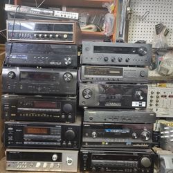 Receivers, Cassette Players, VHS Tape Players, 8 Track Tape Players 