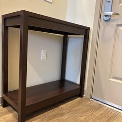 brown entryway table