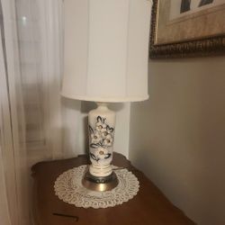  Large Vintage Lamps, Identical With Same NEW Lamp Shades