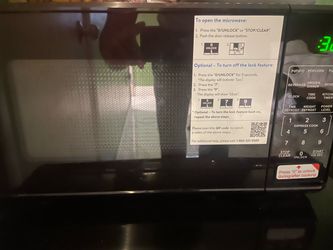 Microwave and fridge