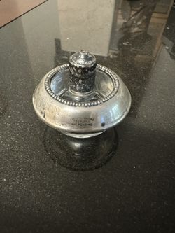 Vintage sterling silver and glass "Hy-Glo" table lighter