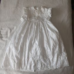 Toddler Girl's White Baptism Dress Size 3